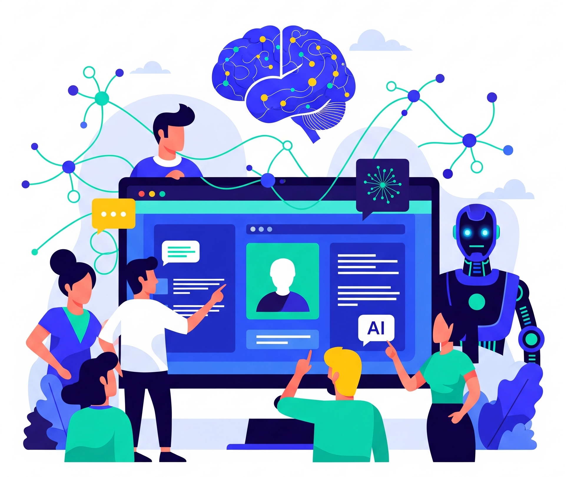 AI and Machine Learning Illustration