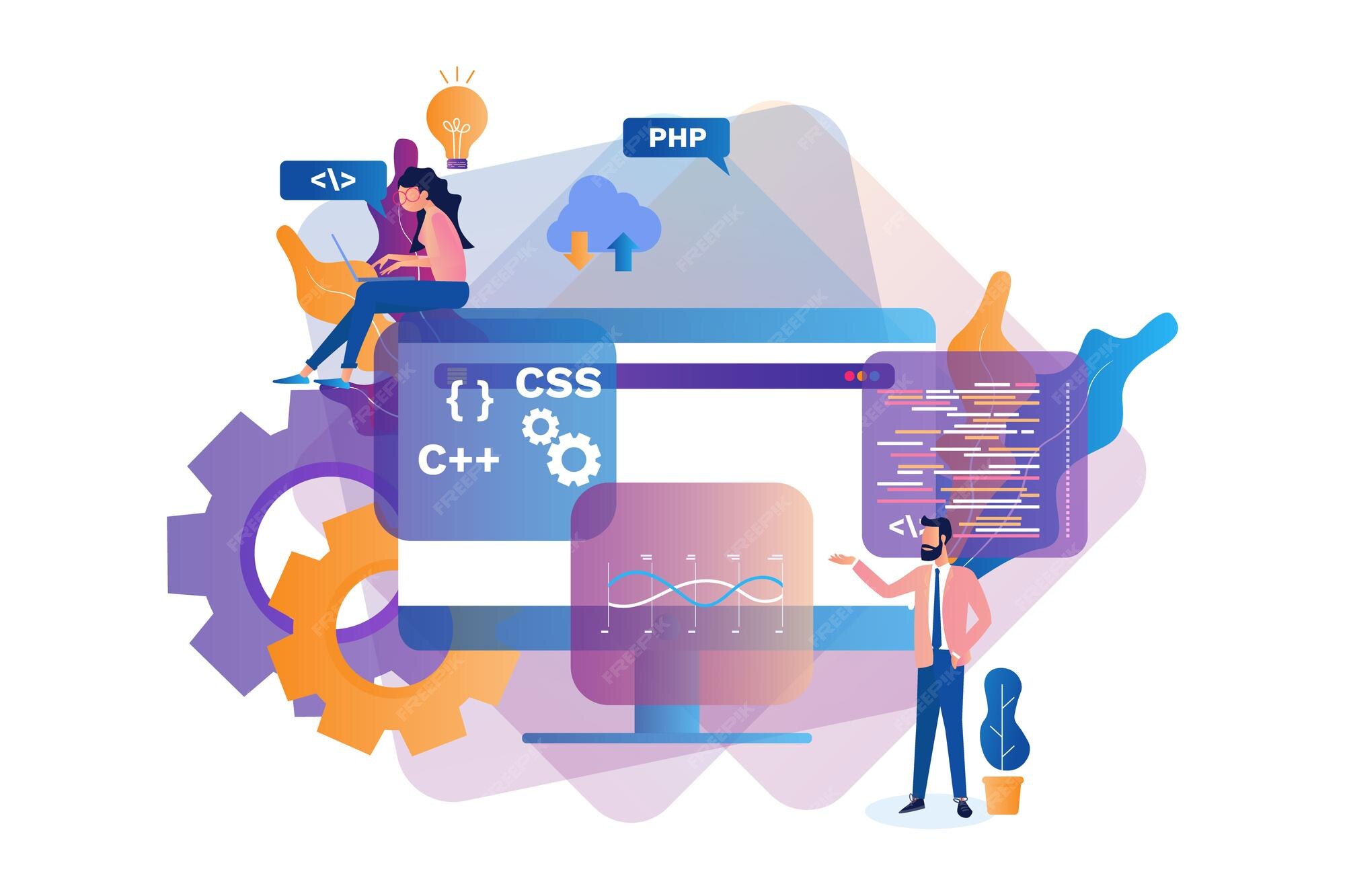 Web Application Development Illustration